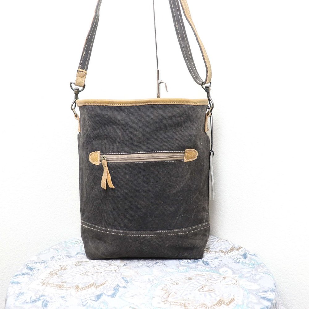 NEW Myra Bag Upcycled Crossbody Bag Canvas Purse - Picture 4 of 8
